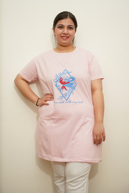 Baby Pink T-Shirt With Studs
