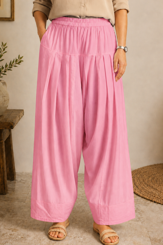 Baby Pink Rayon Farshi Salwar