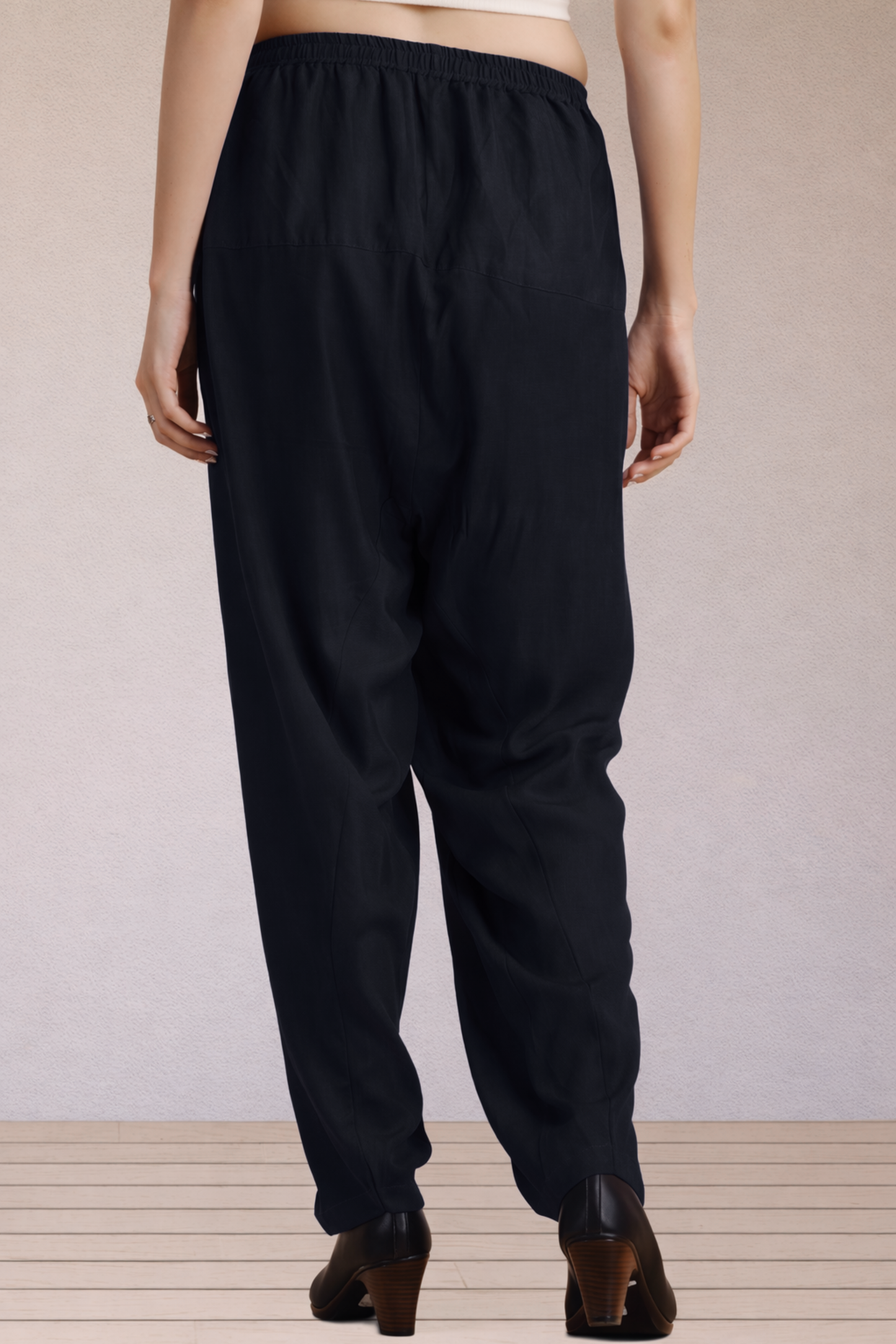 Black Easy Fit Rayon Salwar