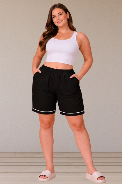 Black Rayon Short