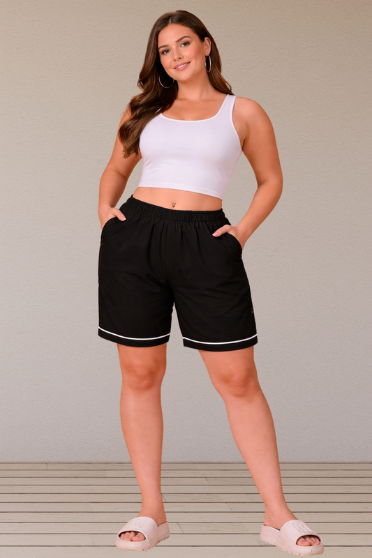 Black Rayon Short