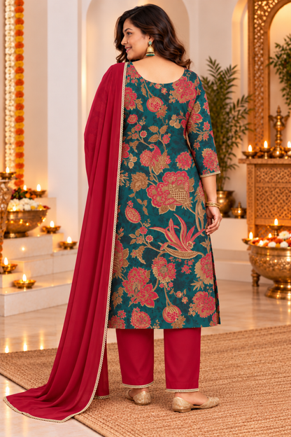 Basant Bahar Floral Printed Suit Set
