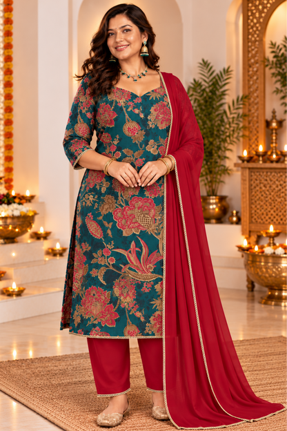 Basant Bahar Floral Printed Suit Set