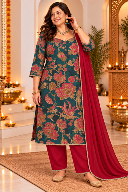 Basant Bahar Floral Printed Suit Set
