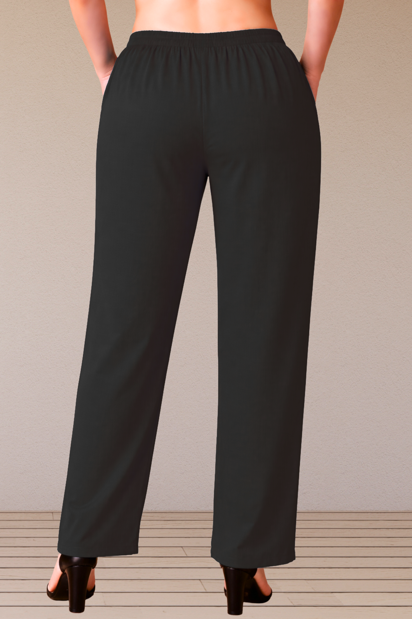 Basic Black Rayon Kurti Pant