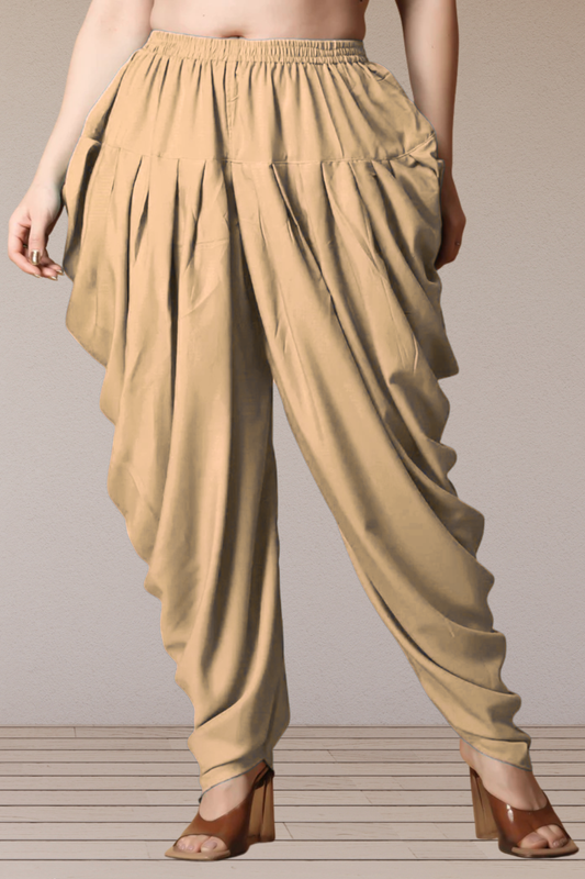 Beige Belted Dhoti Salwar