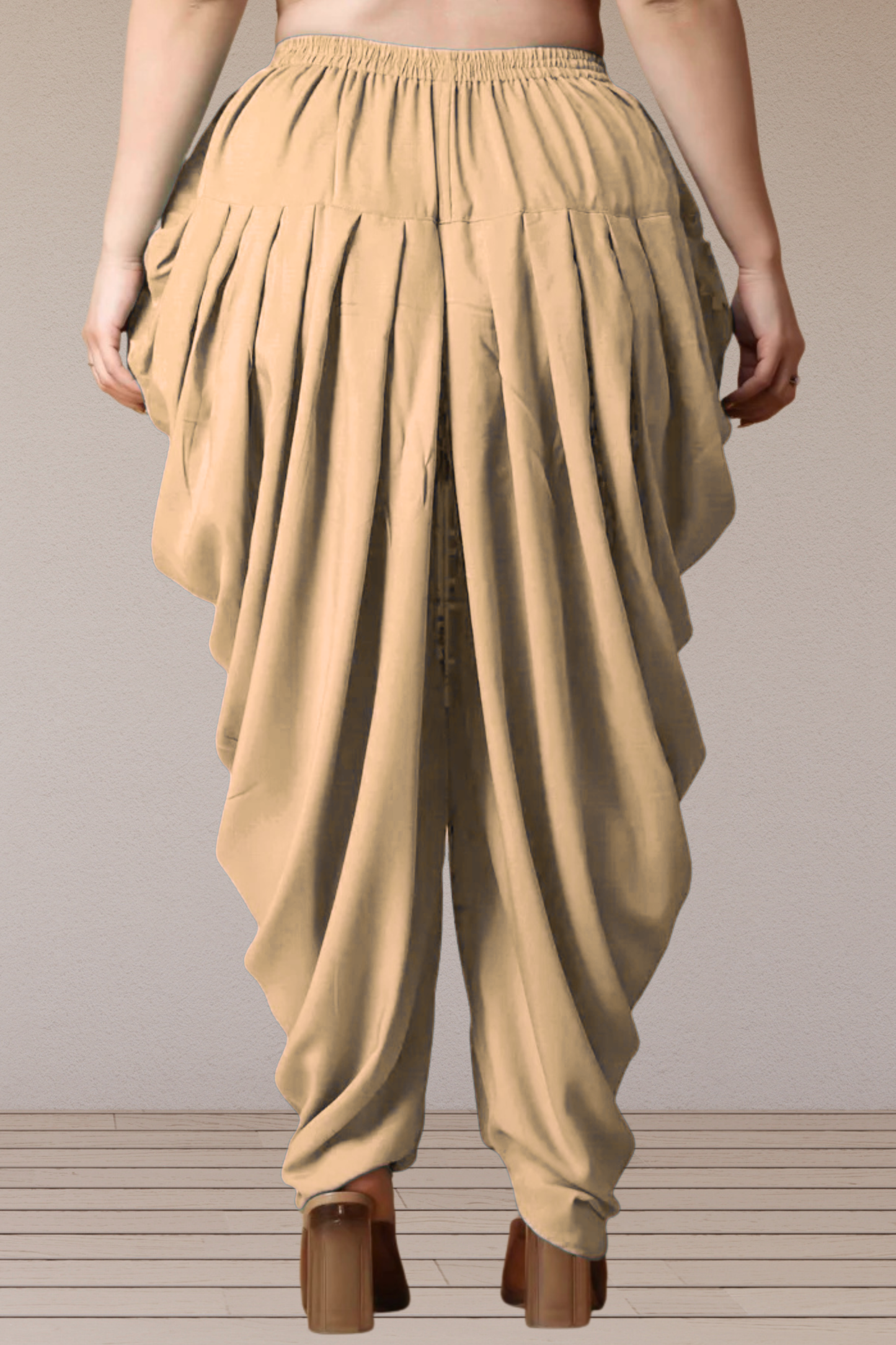 Beige Belted Dhoti Salwar