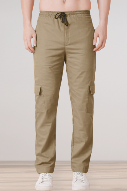 Beige Cotton Cargo - 4 Pocket