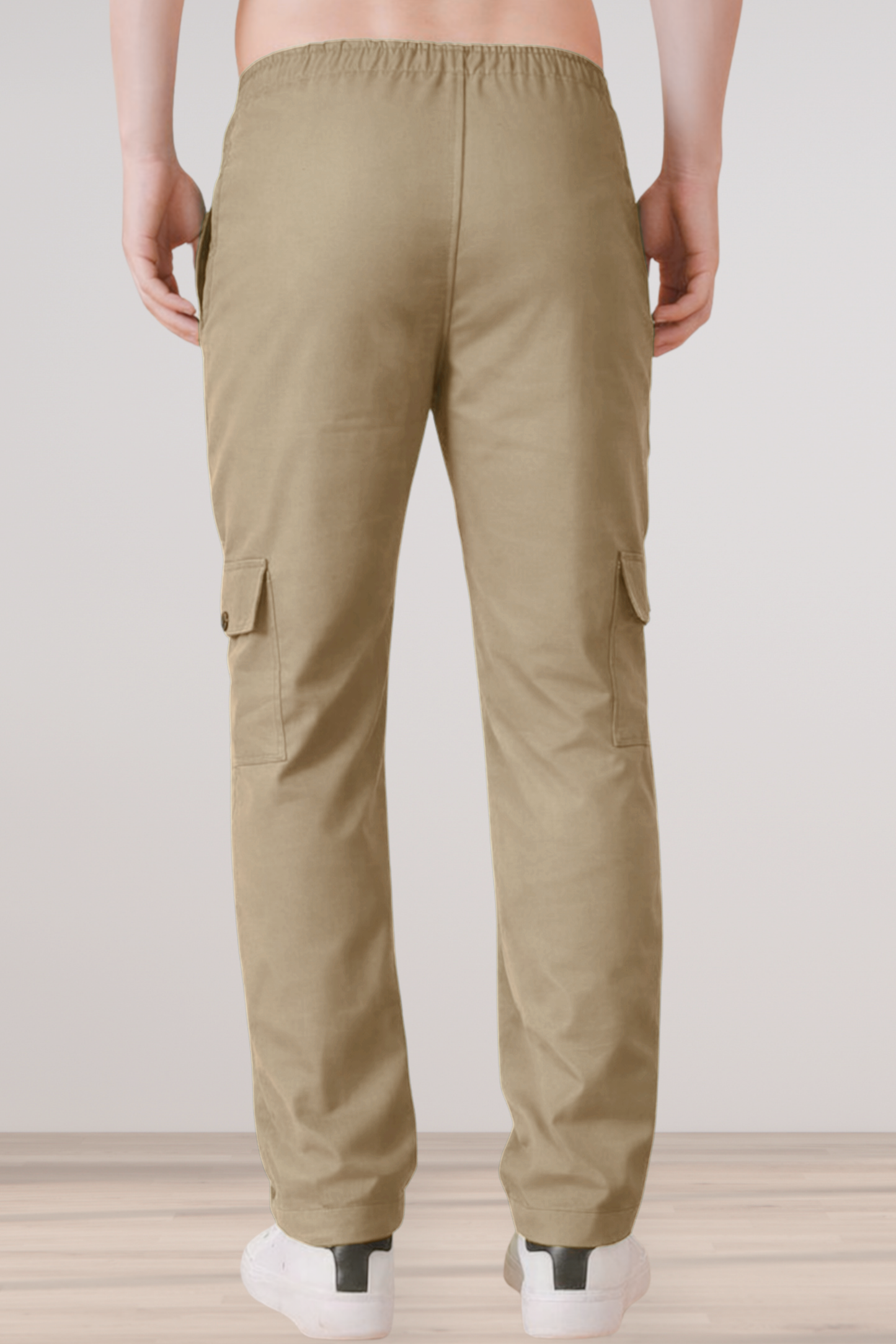 Beige Cotton Cargo - 4 Pocket