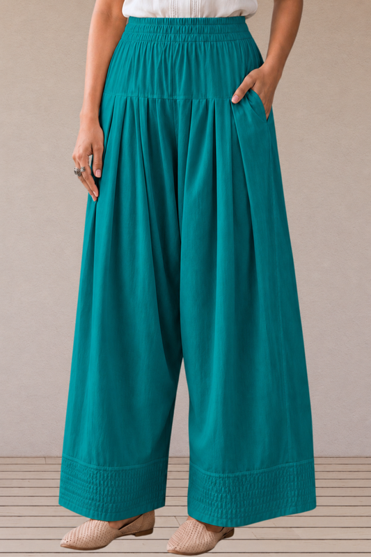 Sea Green Cotton Farshi Salwar