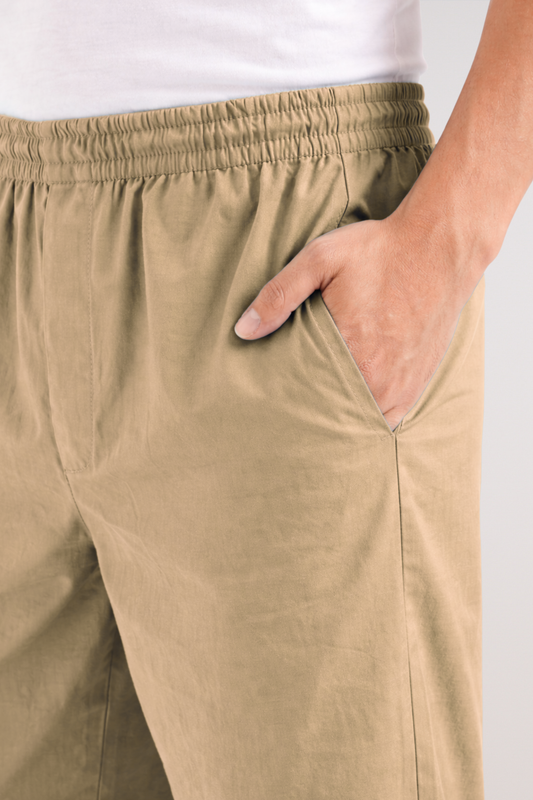 Beige Cotton Pant Pajama