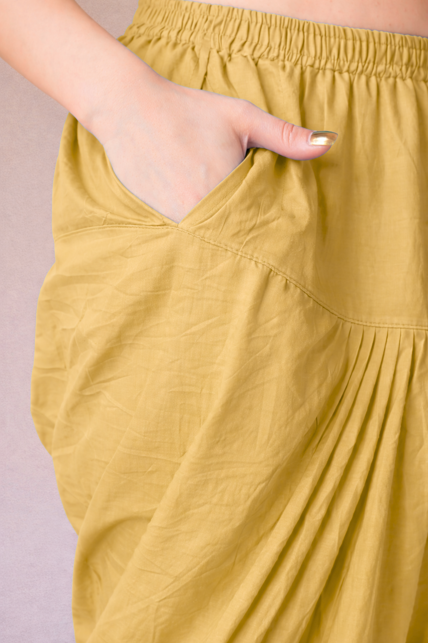 Beige Cotton Patiala Salwar