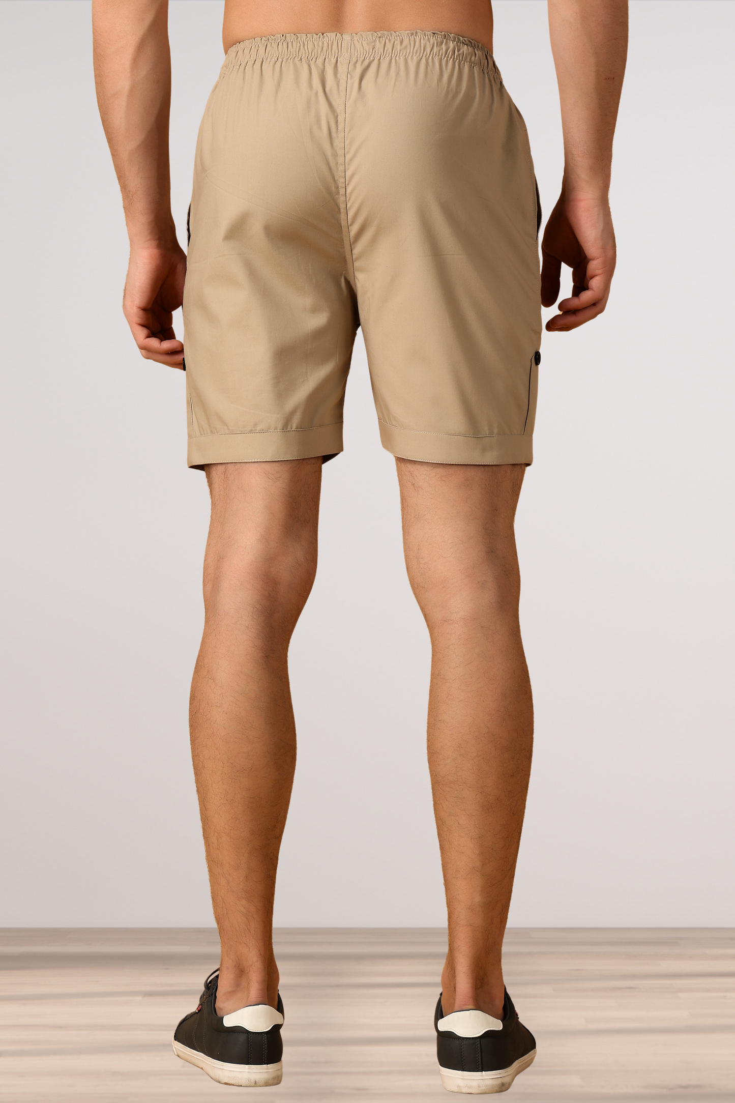 Beige Cotton Shorts