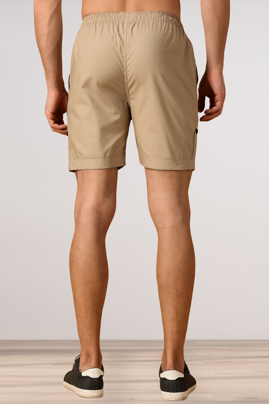 Beige Cotton Shorts