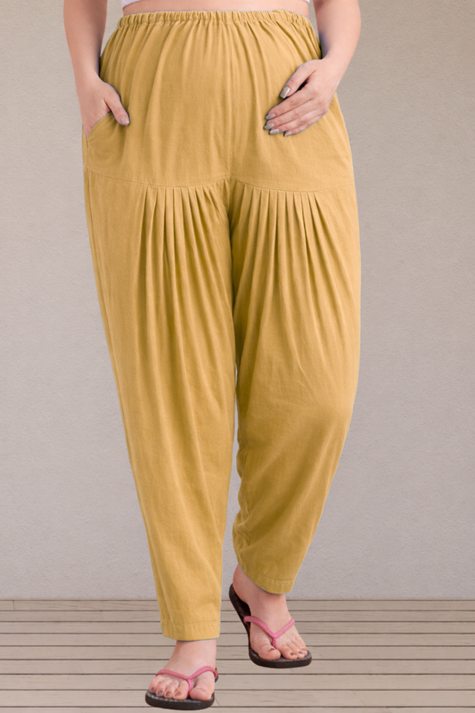 Beige Easy Fit Cotton Maternity Salwar