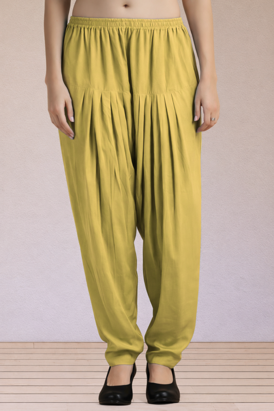 Beige Easy Fit Rayon Salwar