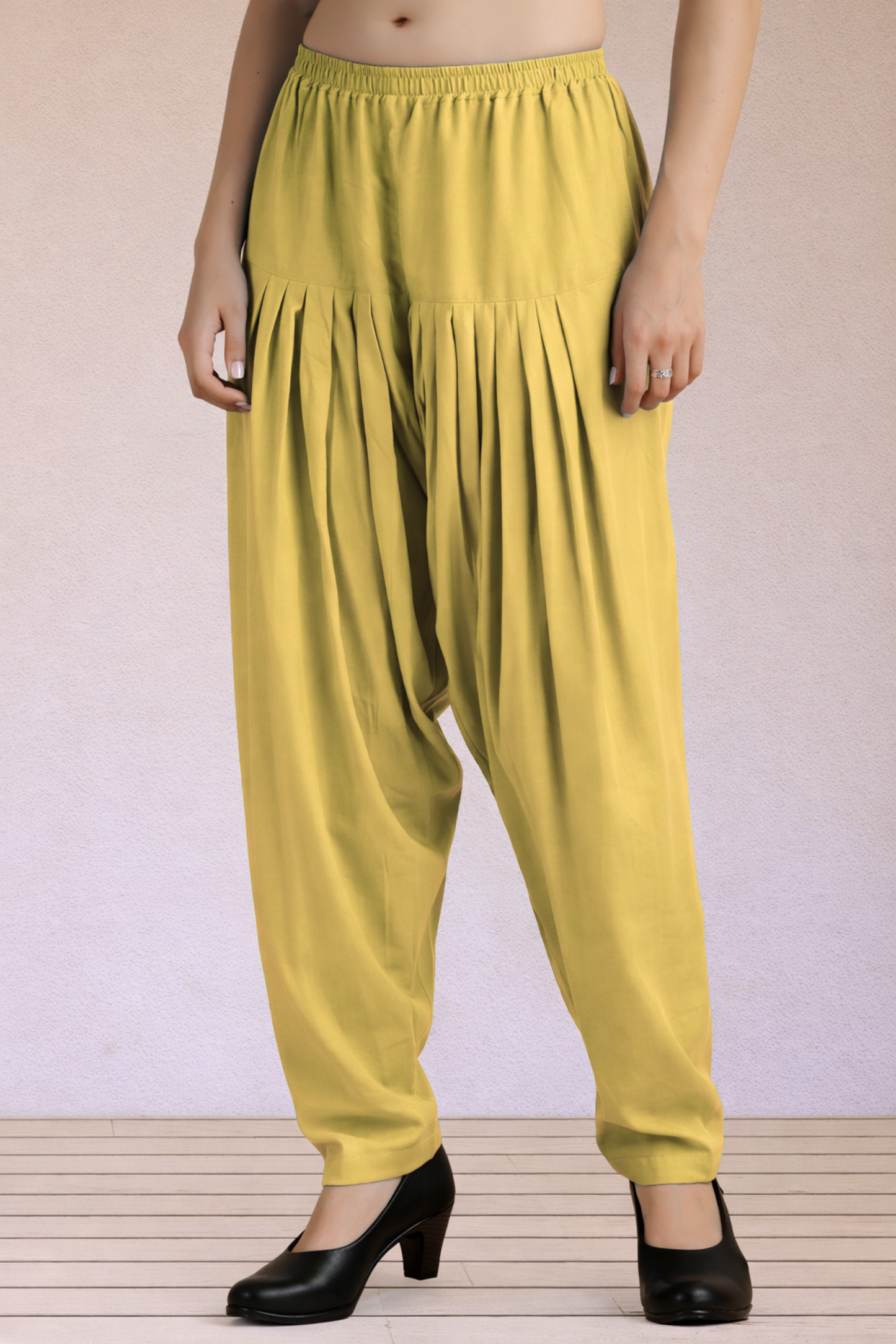 Beige Easy Fit Rayon Salwar