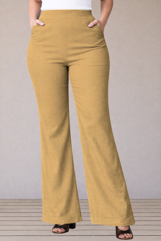 Beige Everyday Wide Leg Pants