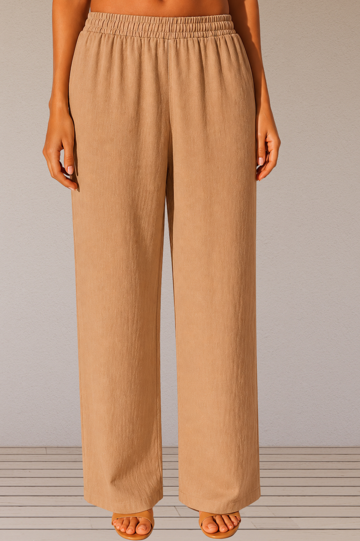 Beige Linen Palazzo