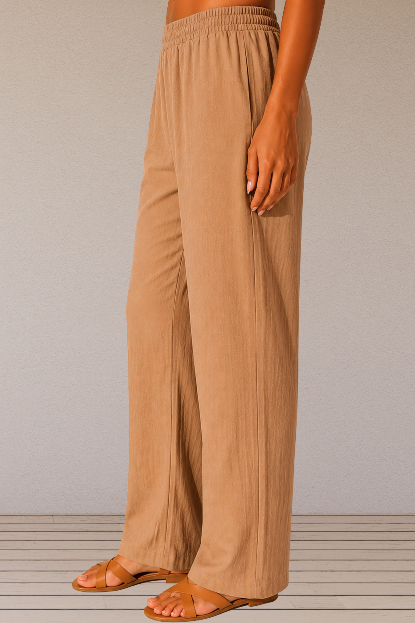 Beige Linen Palazzo