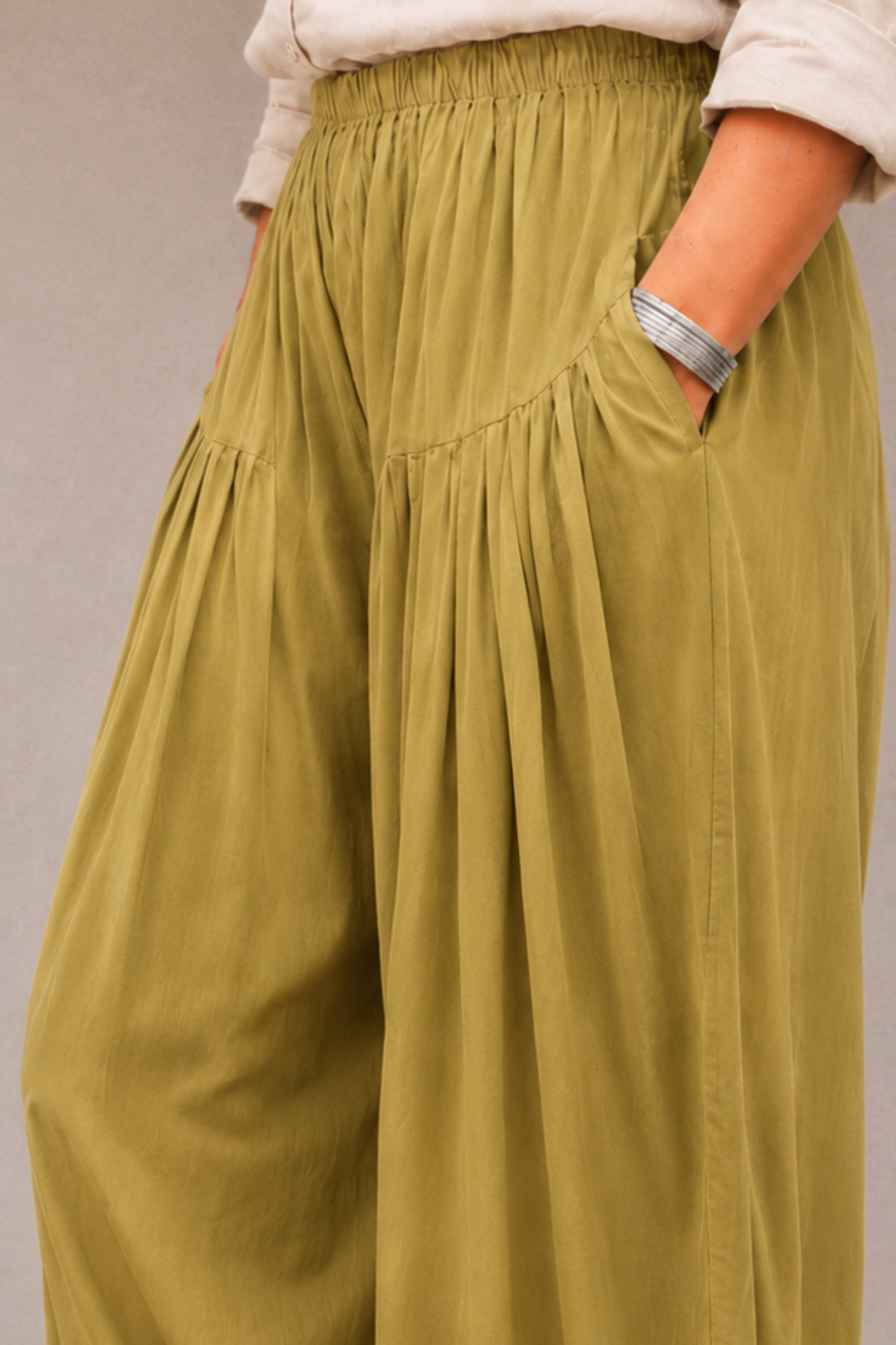 Beige Rayon Farshi Salwar