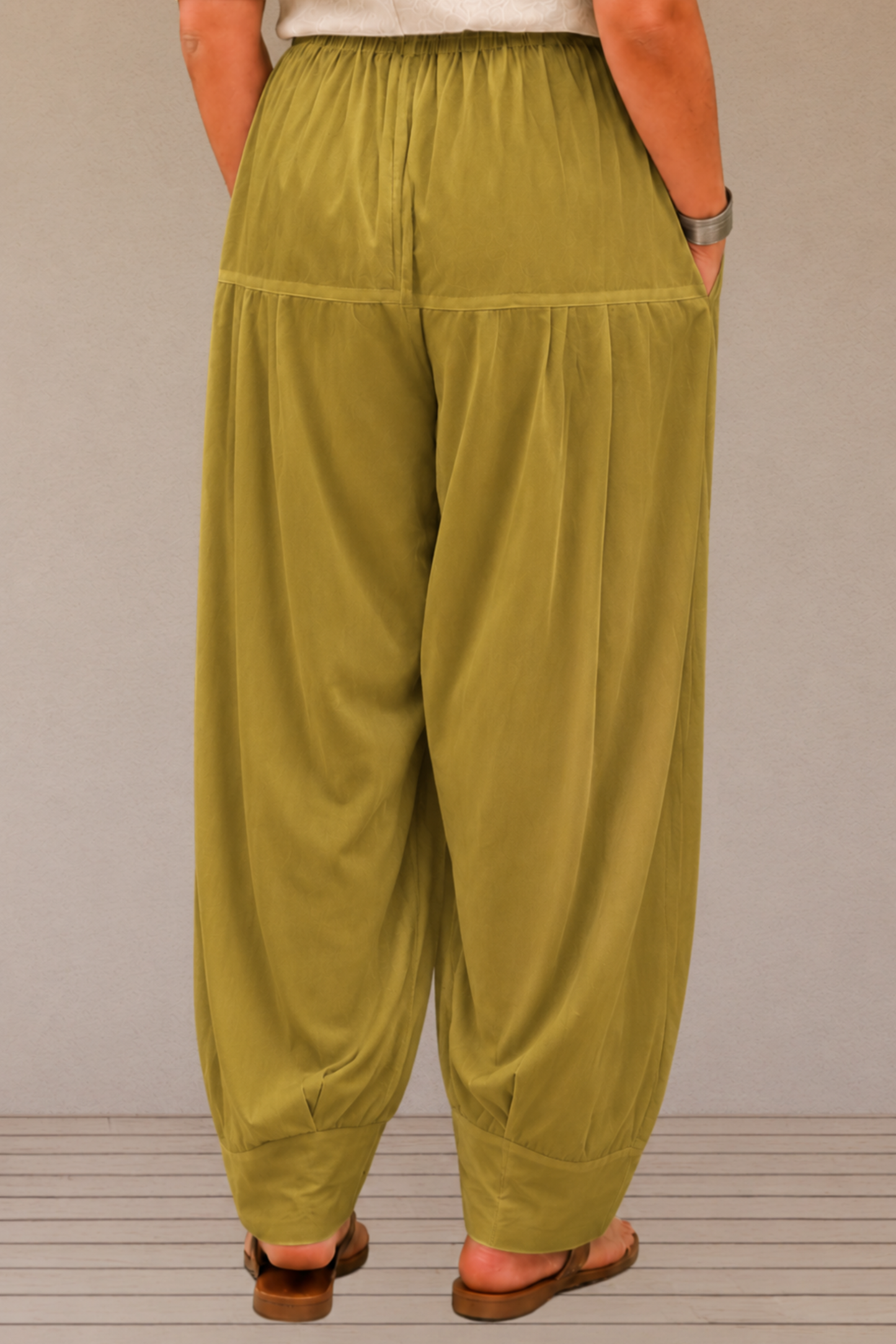 Beige Rayon Farshi Salwar