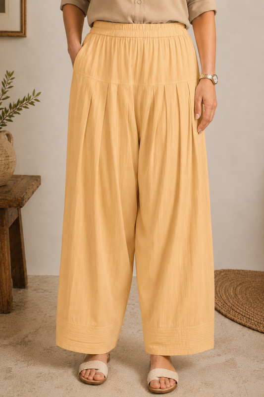 Beige Cotton Farshi Salwar