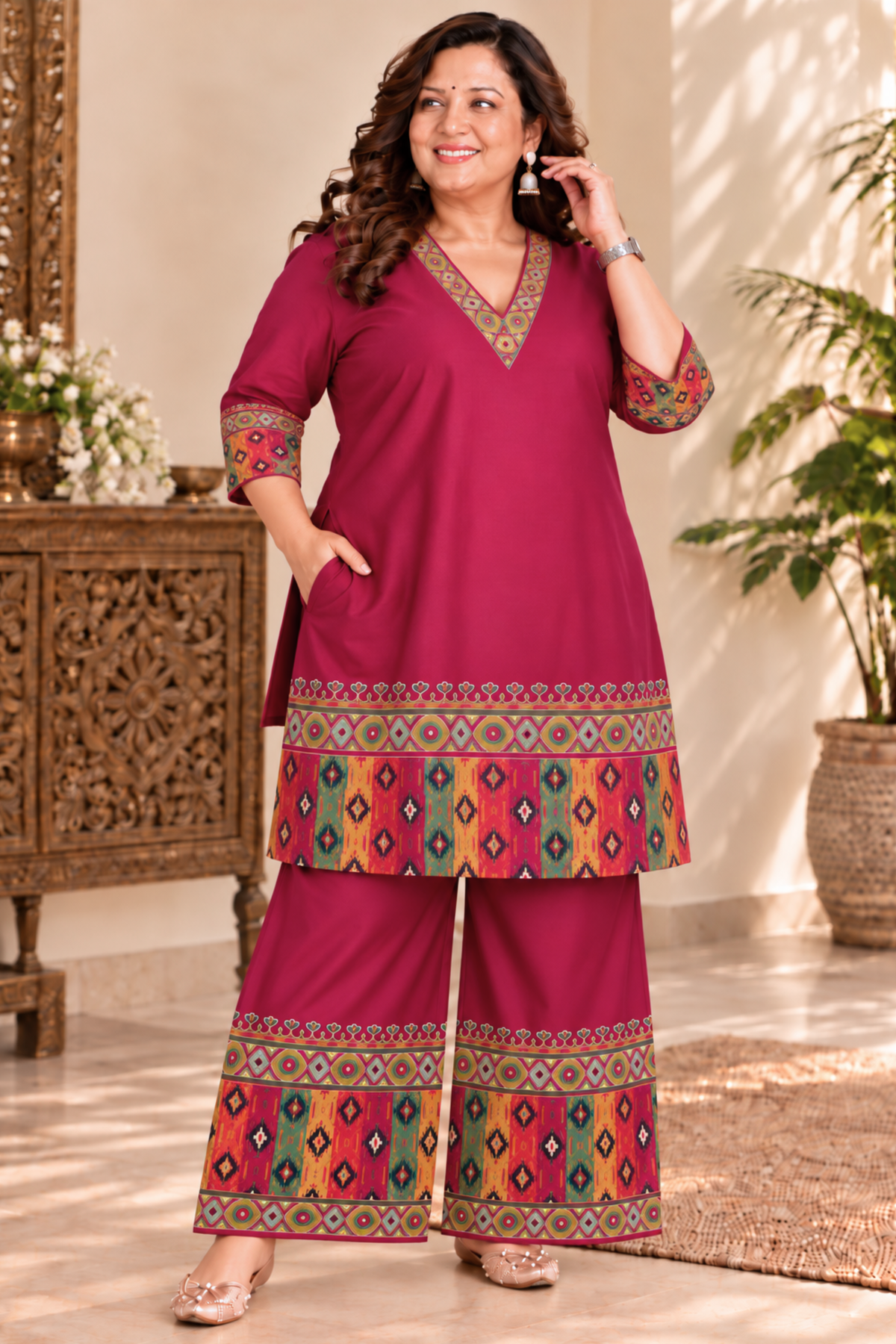 Raspberry Haze Muslin Co-ord Set