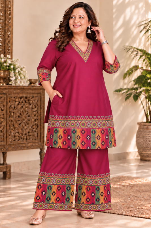 Raspberry Haze Muslin Co-ord Set