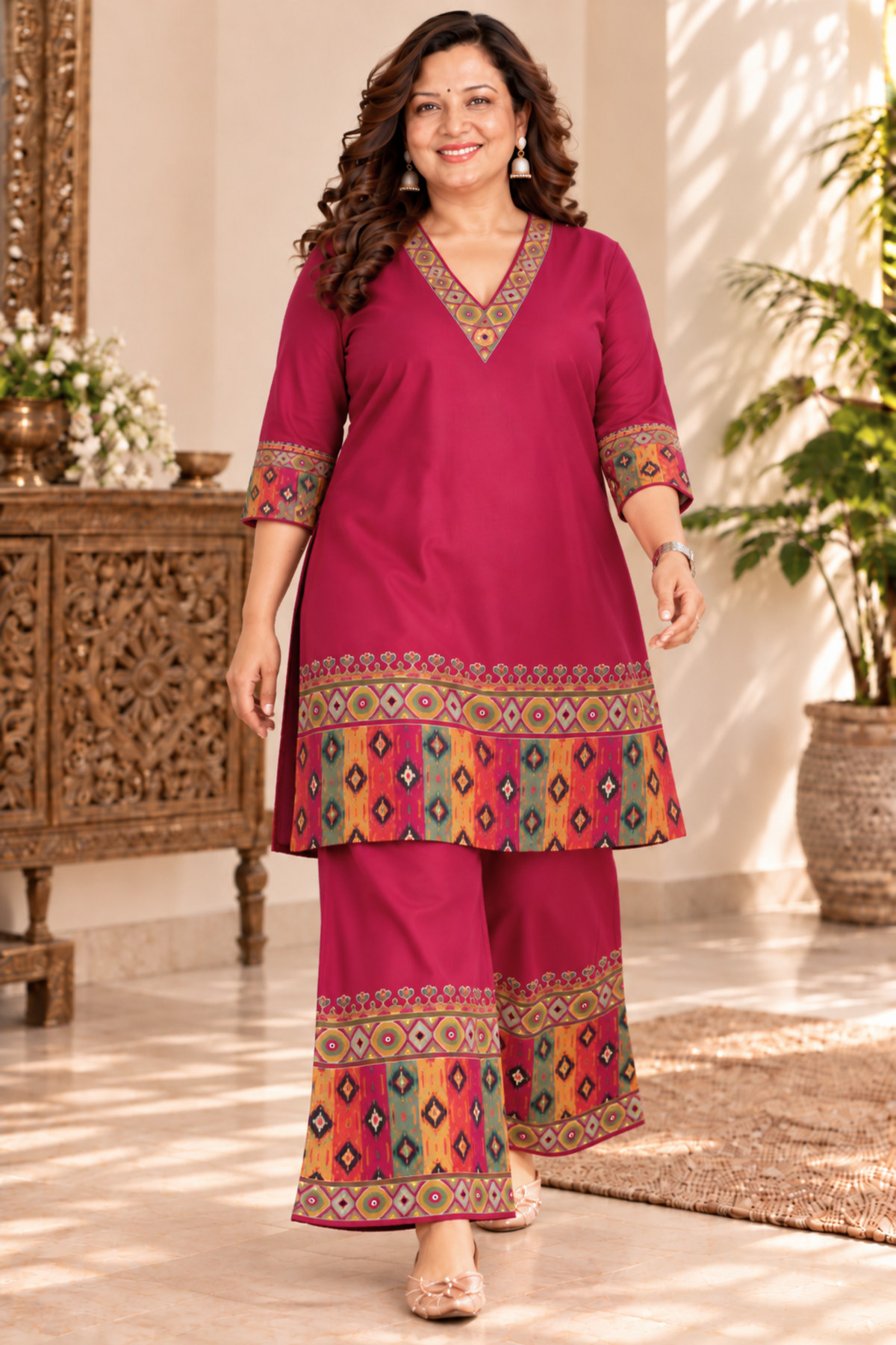 Raspberry Haze Muslin Co-ord Set
