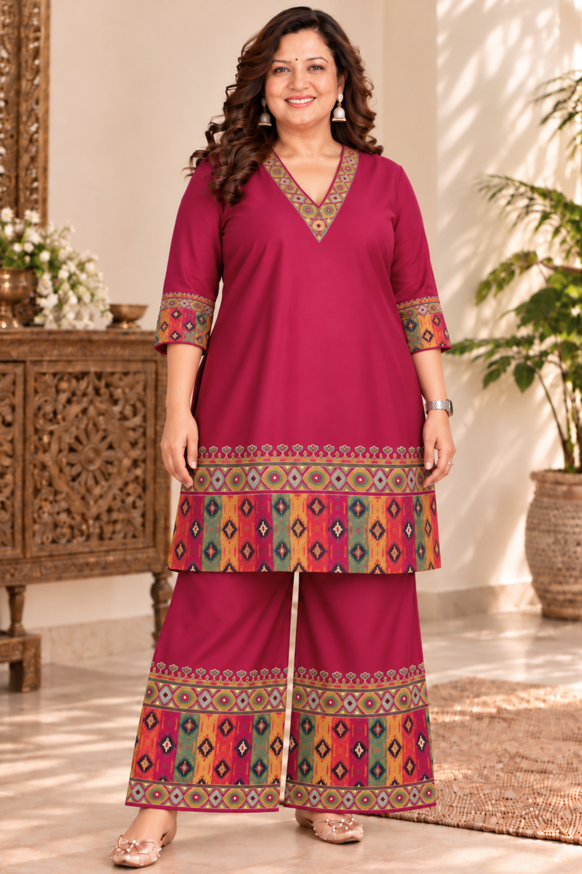 Raspberry Haze Muslin Co-ord Set