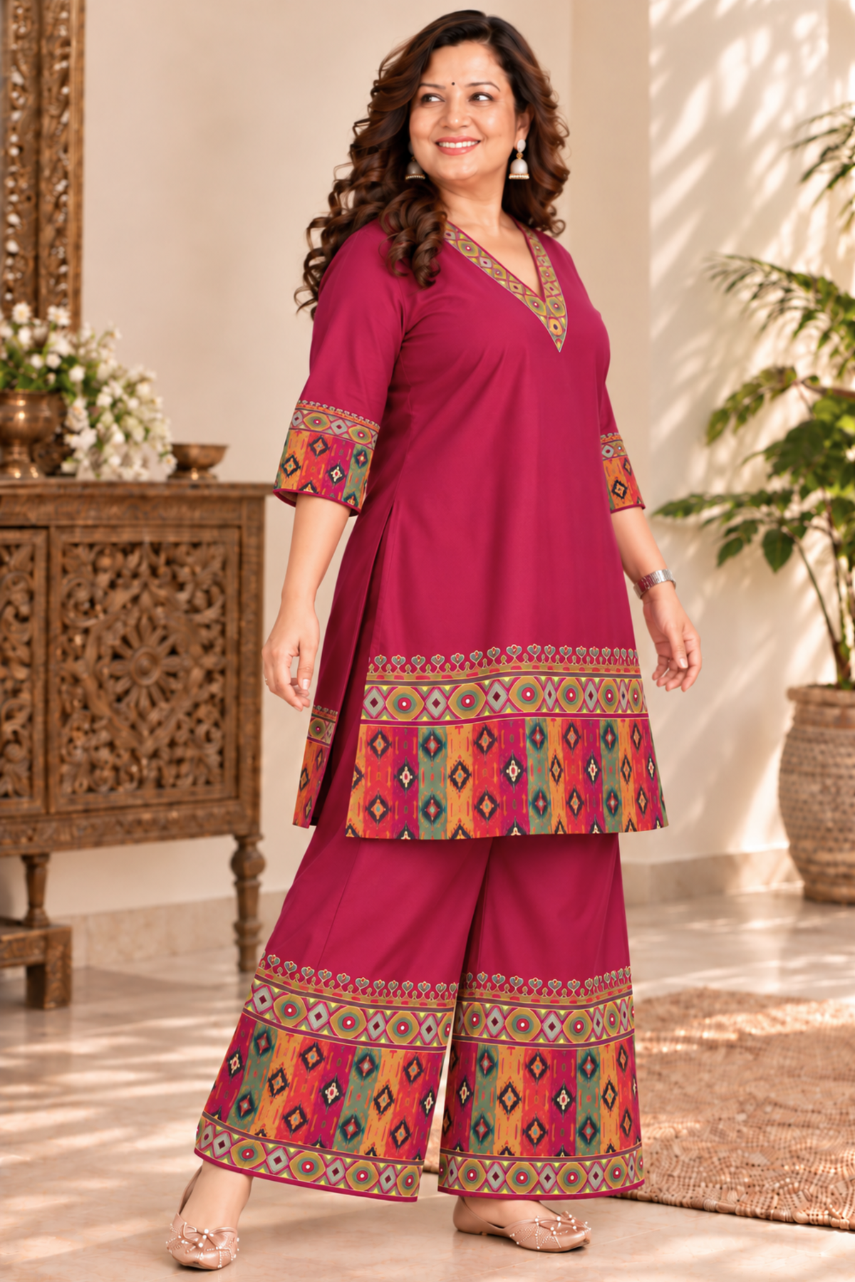 Raspberry Haze Muslin Co-ord Set