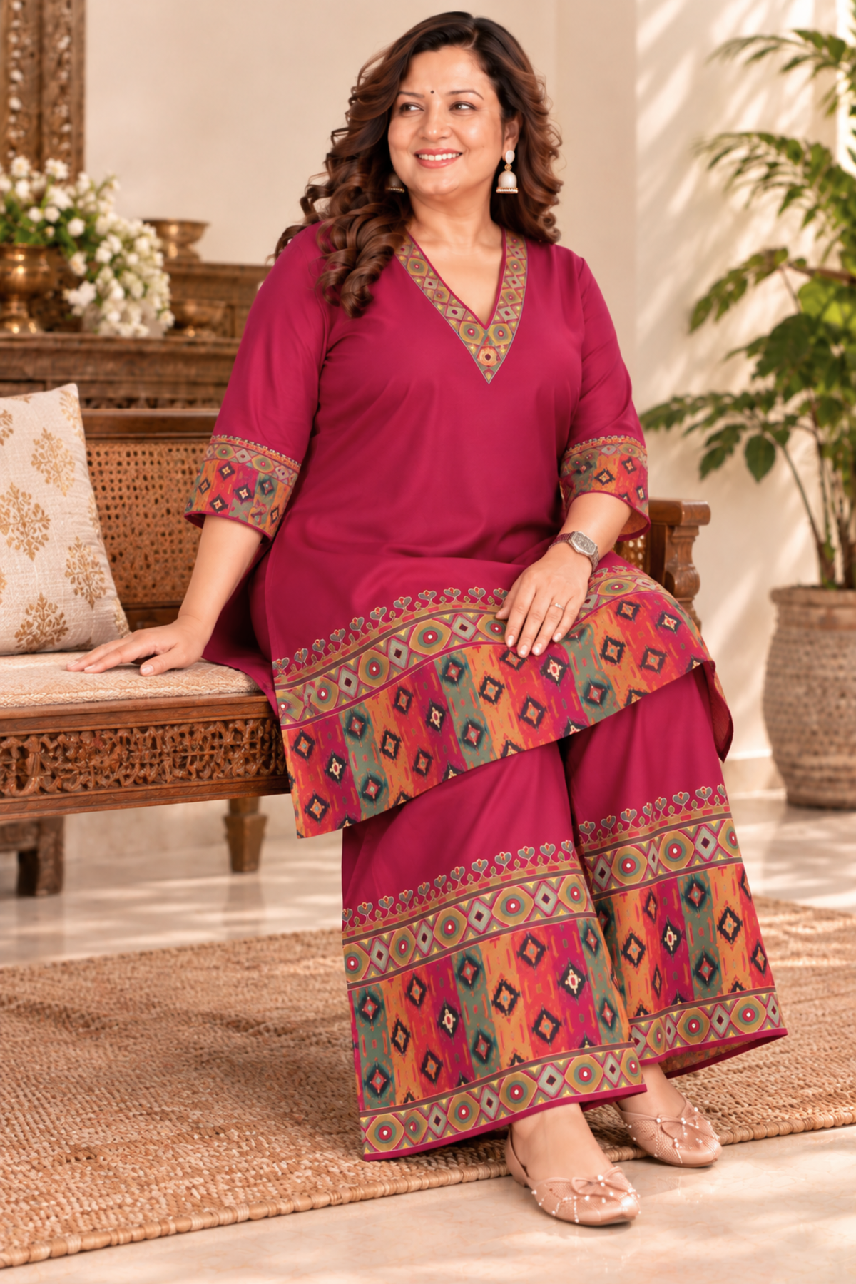 Raspberry Haze Muslin Co-ord Set