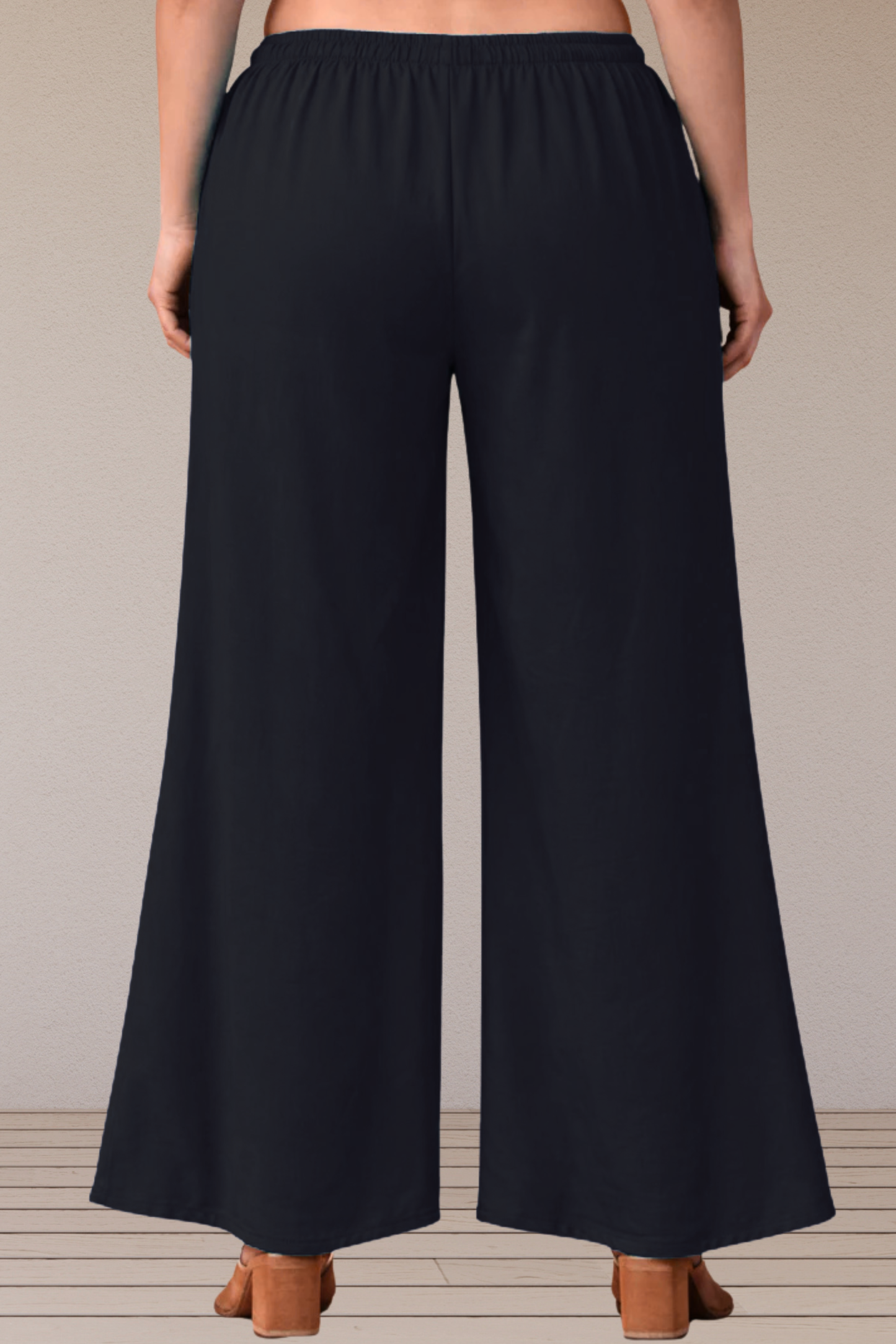 Black Belted Loose Palazzo