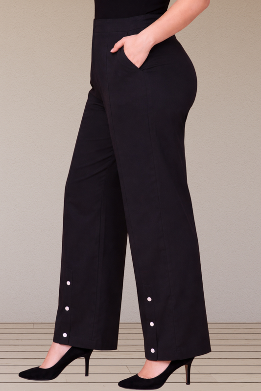 Black Buttoned Palazzo