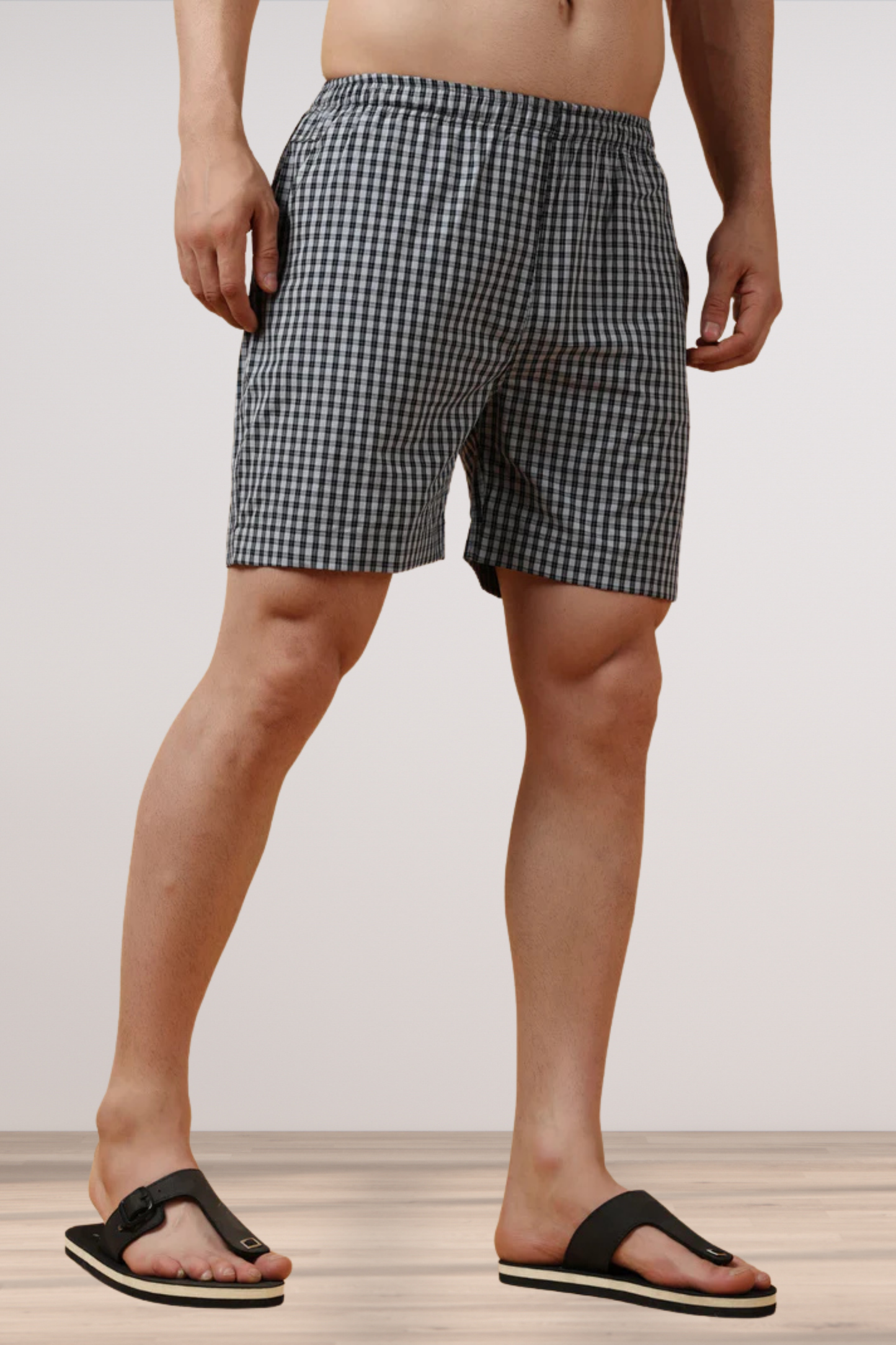 Black Cluster Cotton Shorts