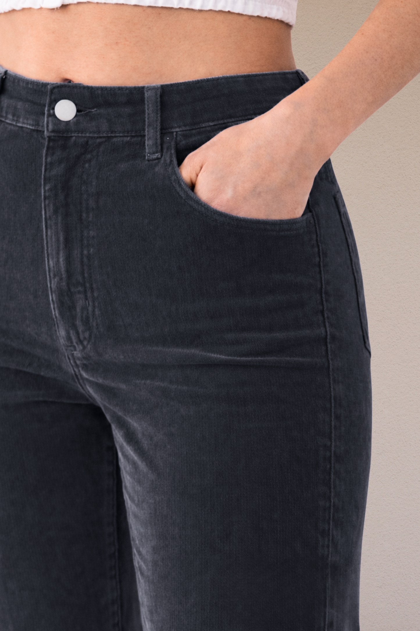 Black Corduroy Bell Bottom