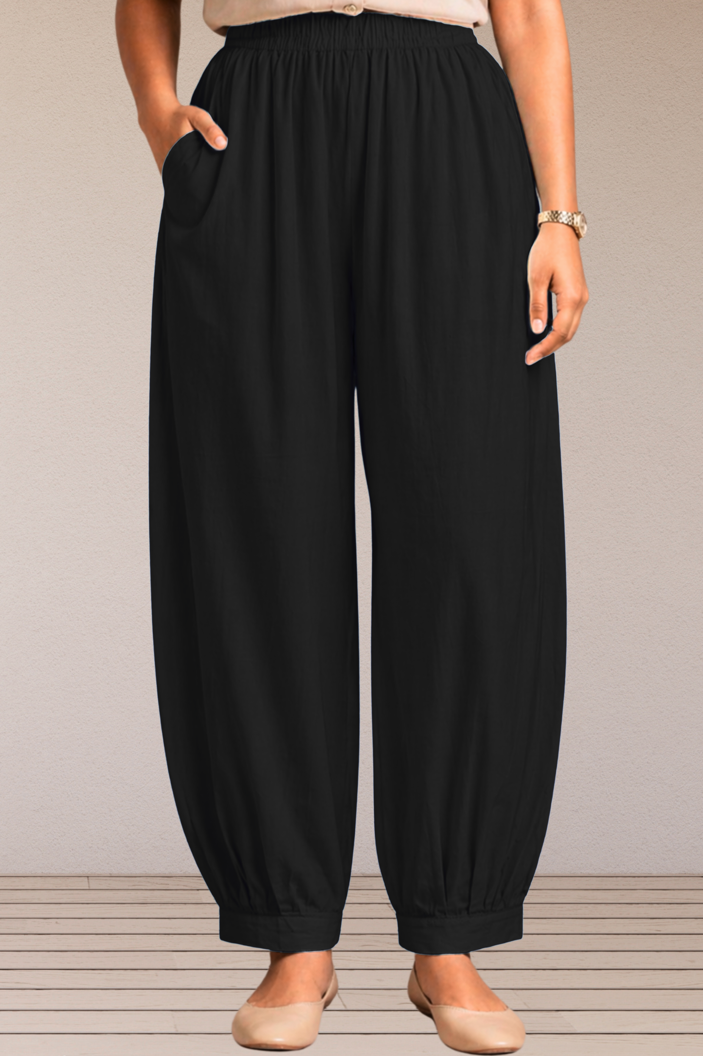 Black Cotton Afghani Pants