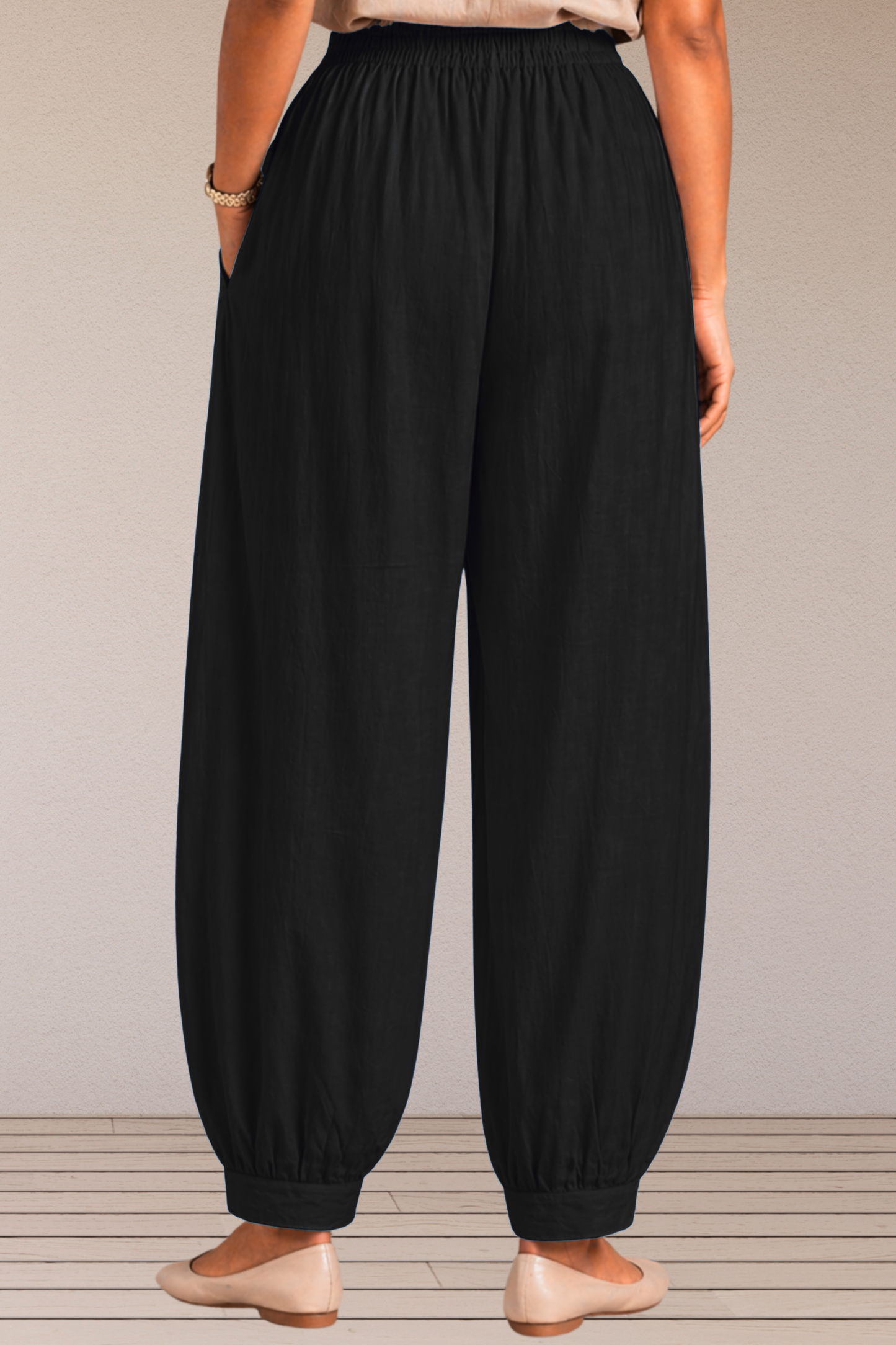 Black Cotton Afghani Pants
