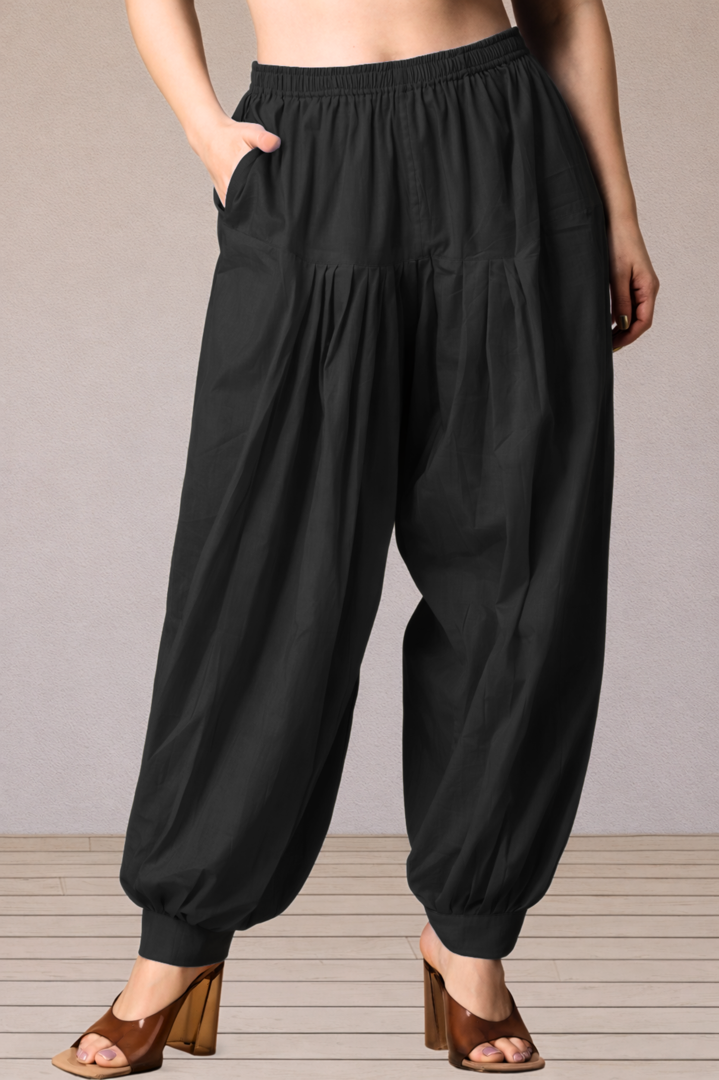Black Cotton Afghani Salwar
