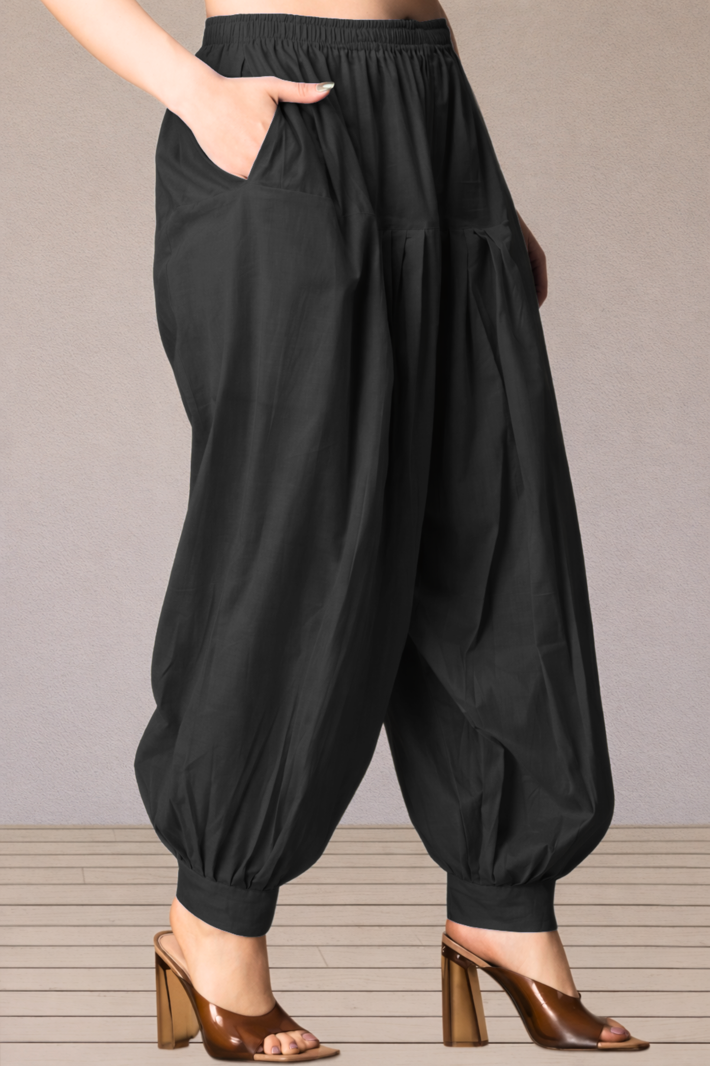 Black Cotton Afghani Salwar
