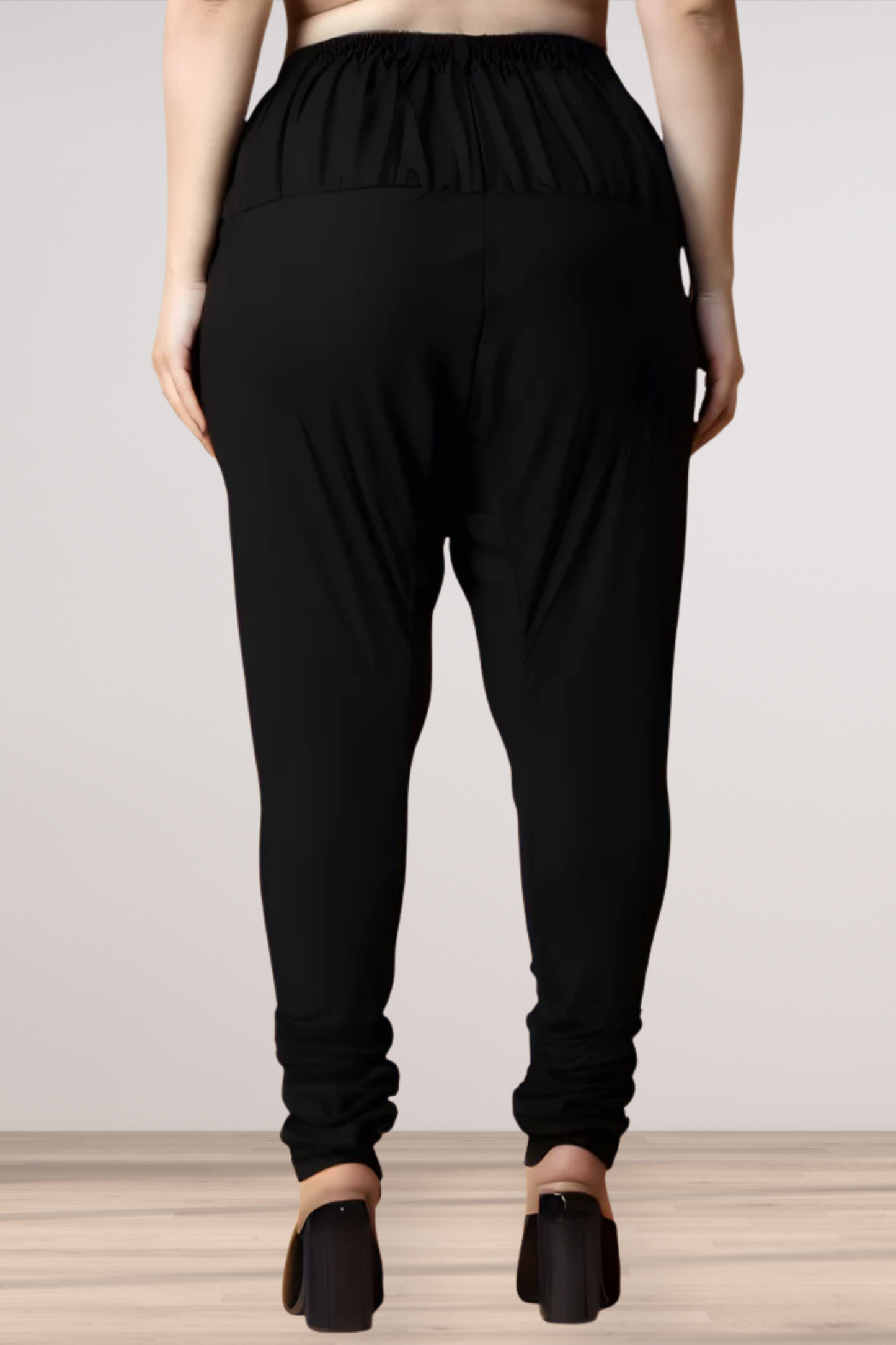 Black Cotton Churidar Pants