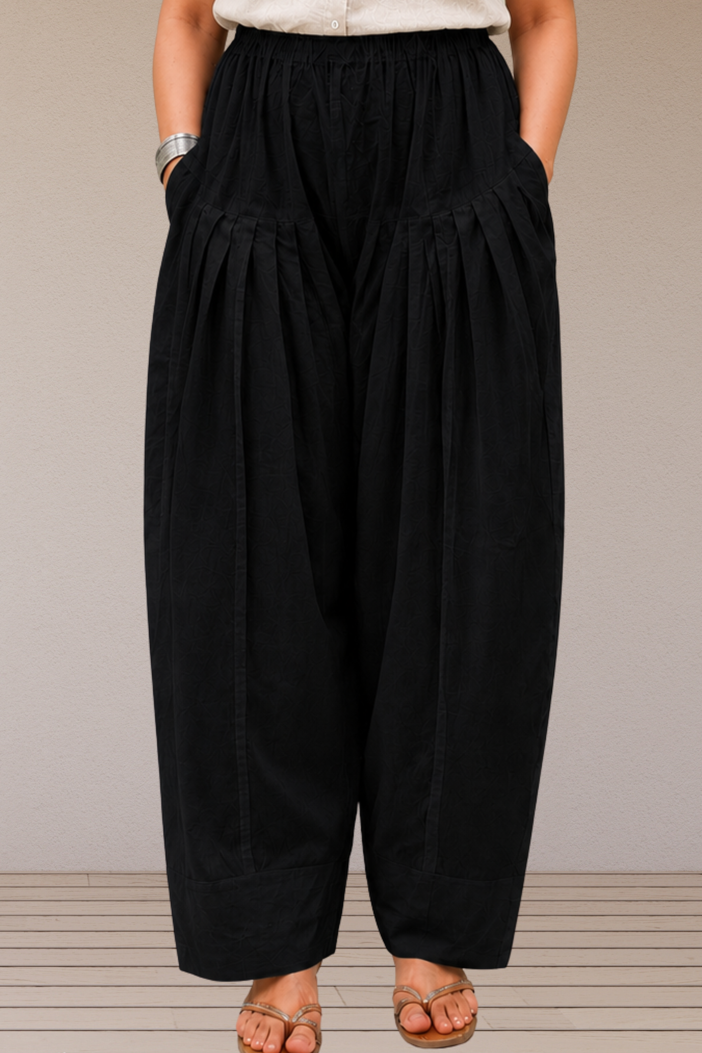 Black Cotton Farshi Salwar