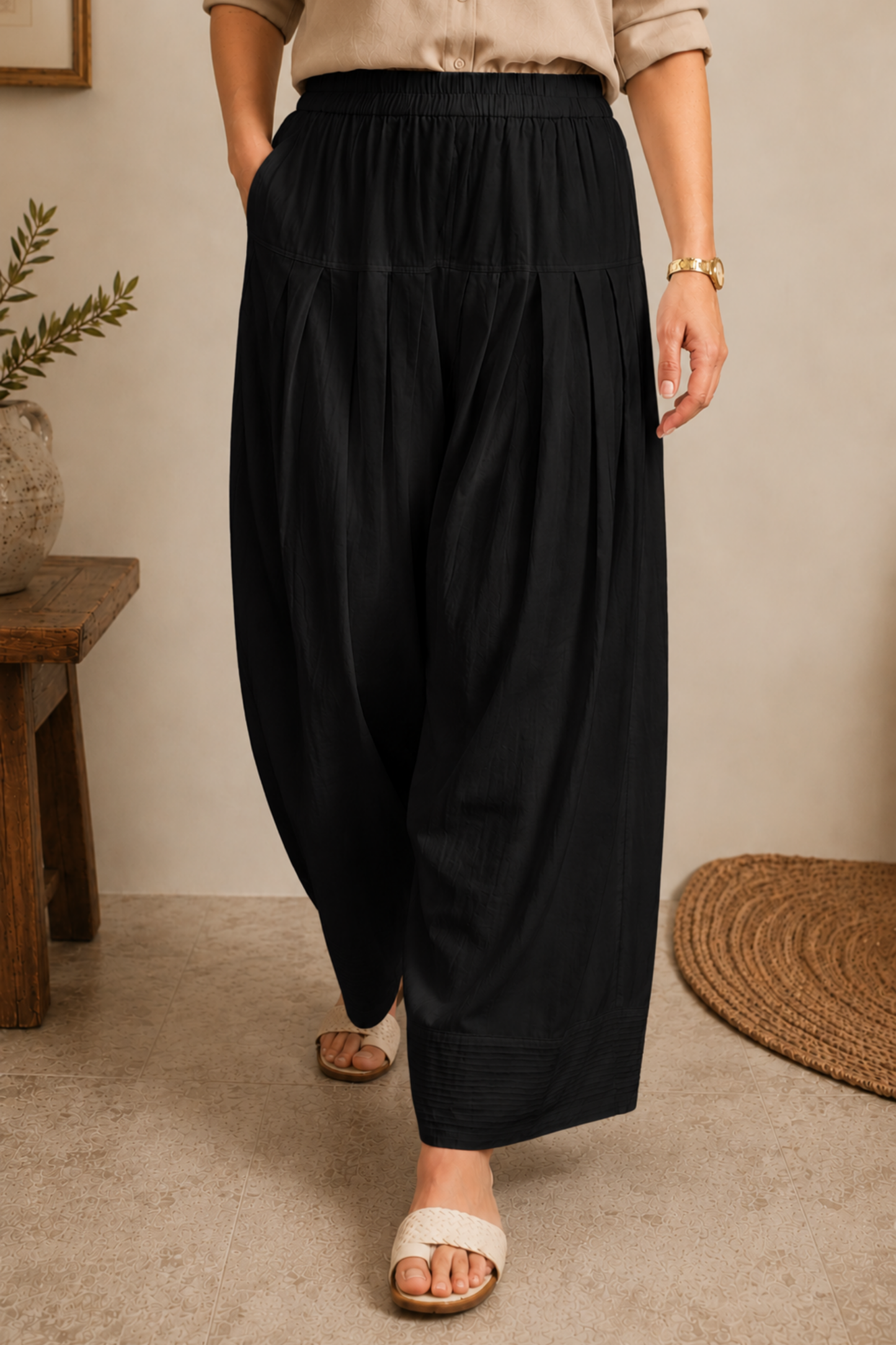 Black Cotton Farshi Salwar