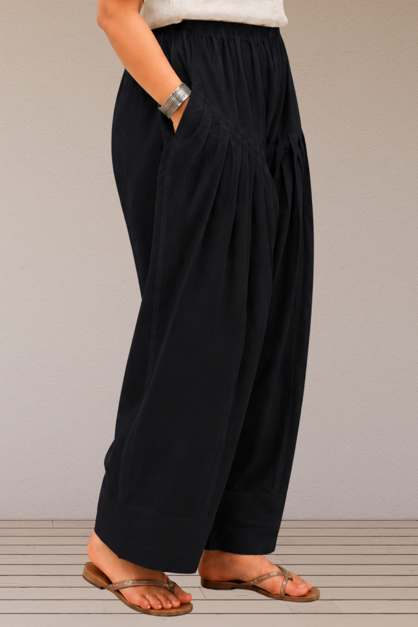 Black Cotton Farshi Salwar