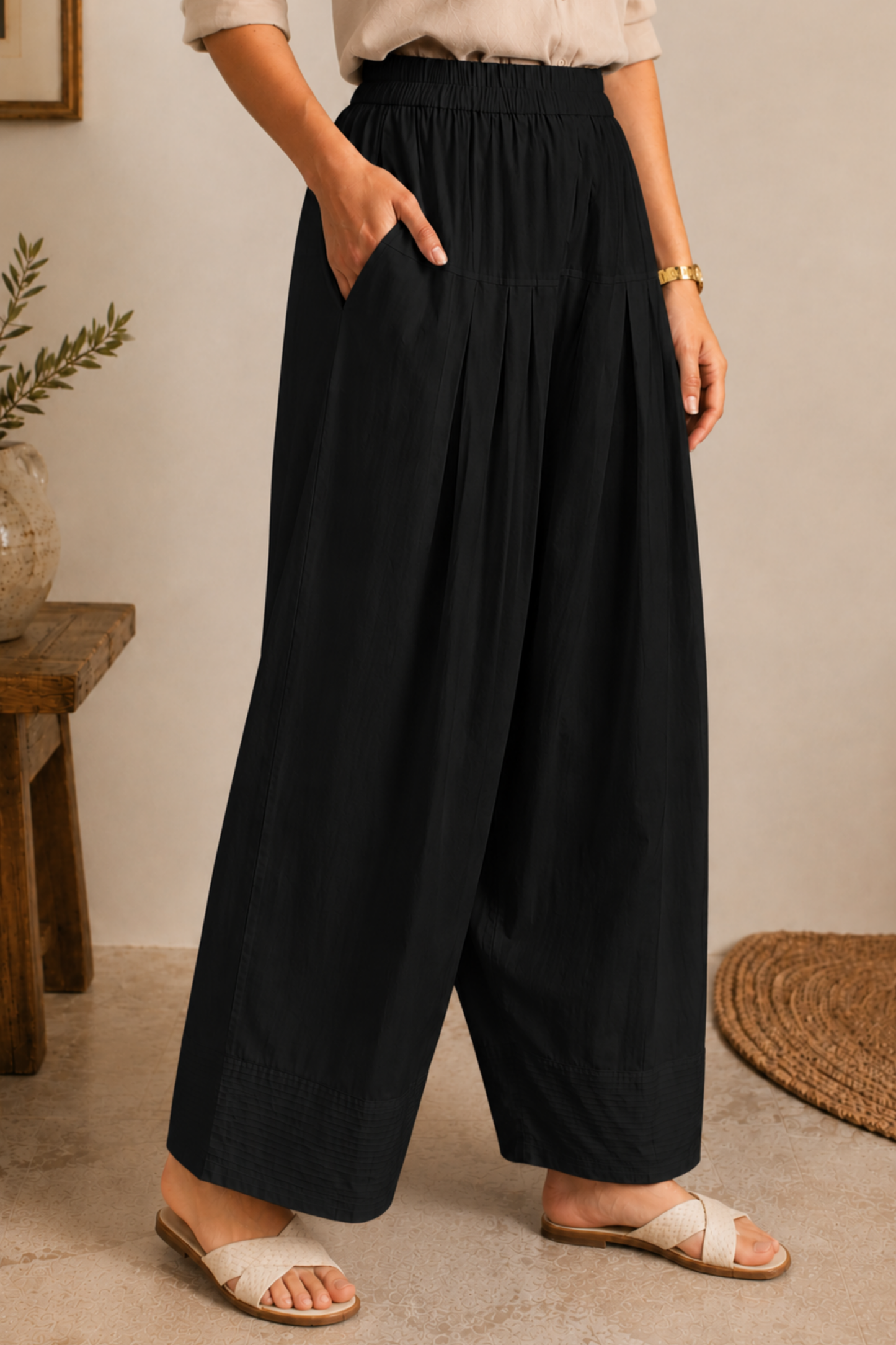 Black Cotton Farshi Salwar