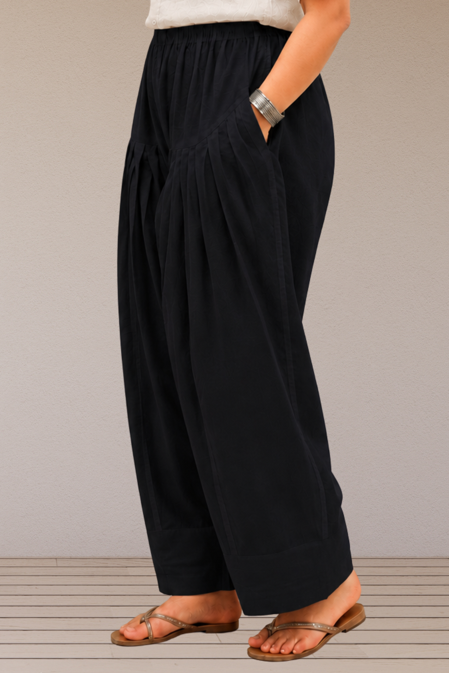 Black Cotton Farshi Salwar