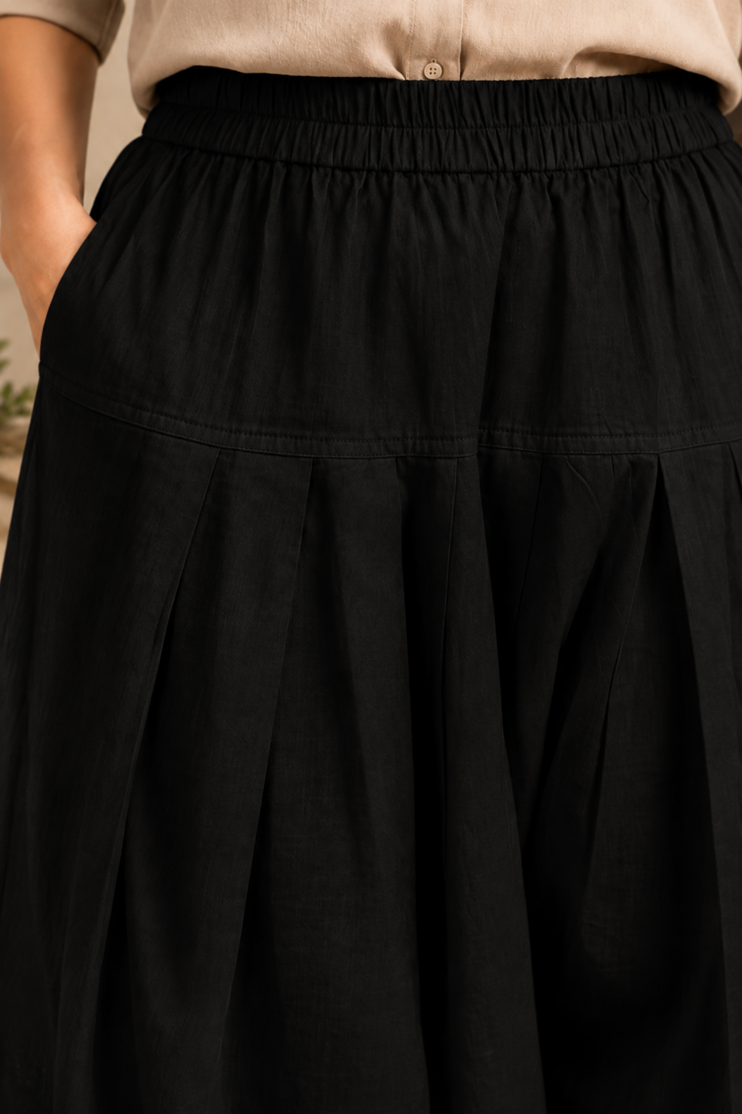 Black Cotton Farshi Salwar