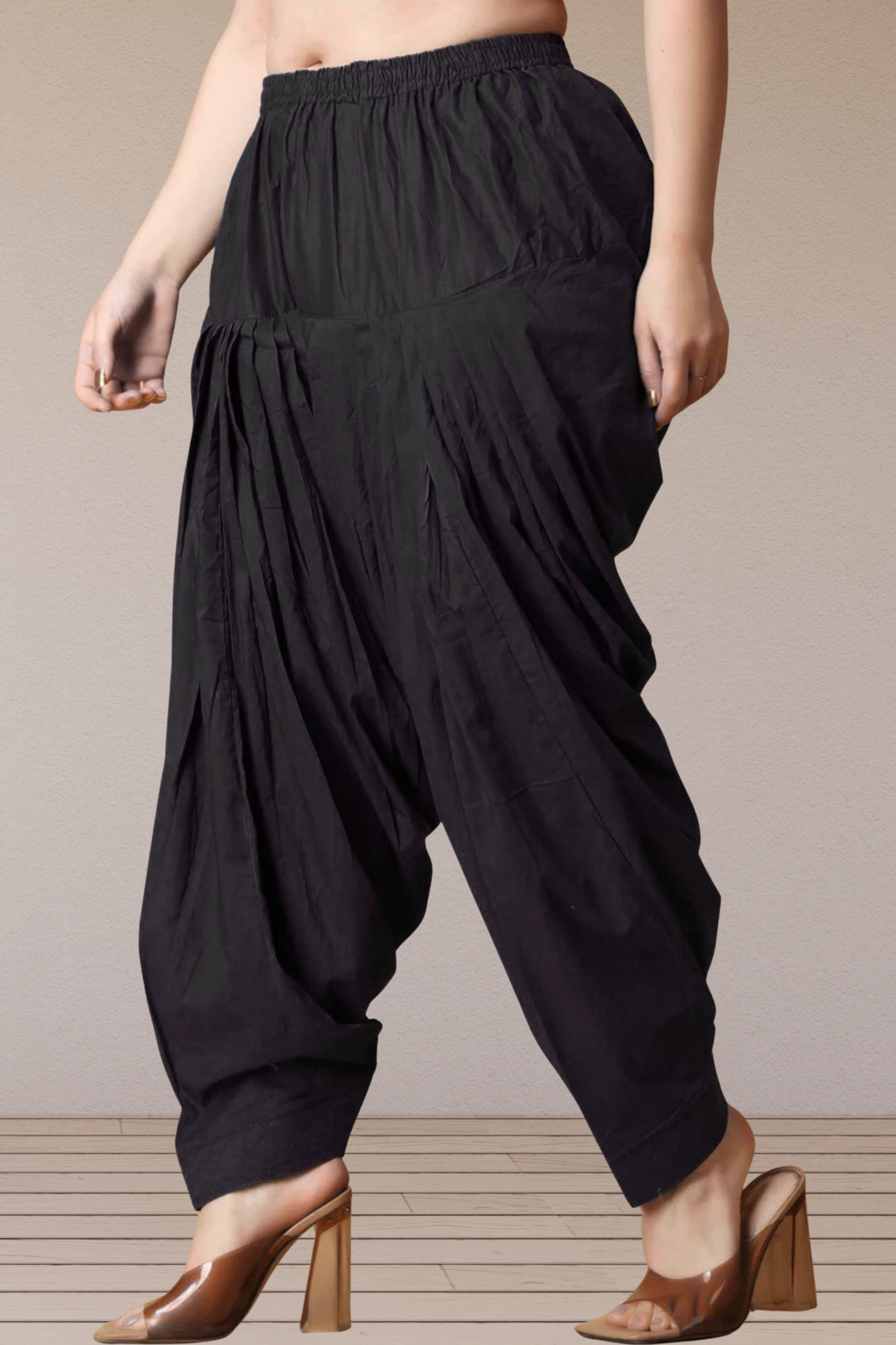 Black Cotton Patiala Salwar