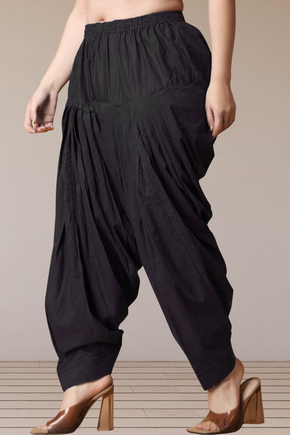 Black Cotton Patiala Salwar